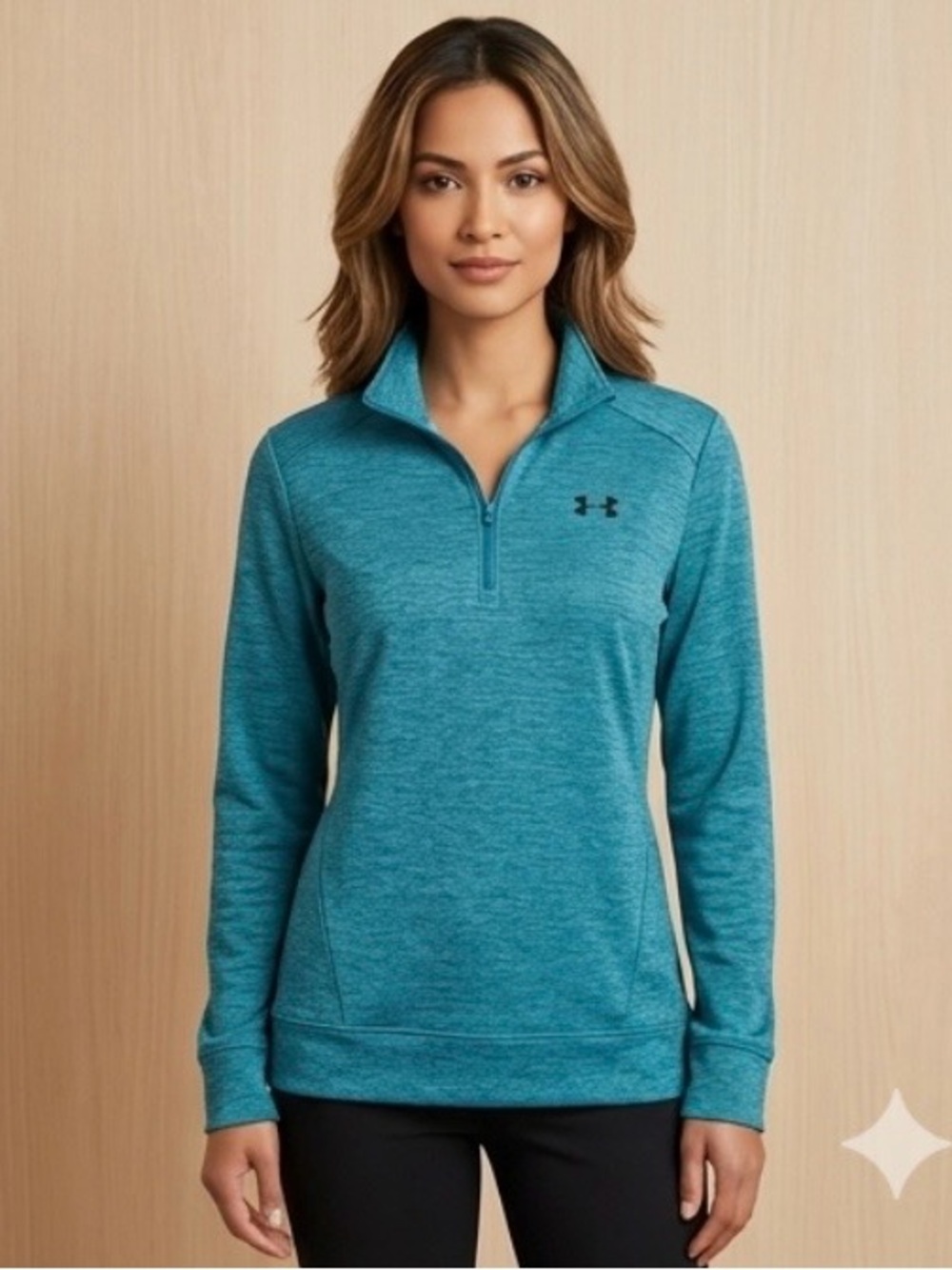 Under Armour Teal Blue Quarter-Zip Pullover